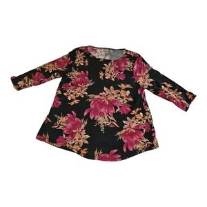 Chico's Top Size 3 Women's Long Sleeve Floral Casual Workwear